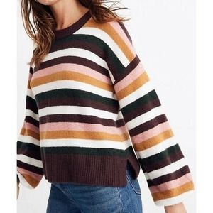 Madewell Payton Coziest Yarn Stripe Sweater XL